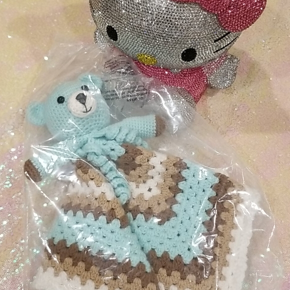 Crochet Lovey Teddy Bear Blanket - Picture 11 of 11